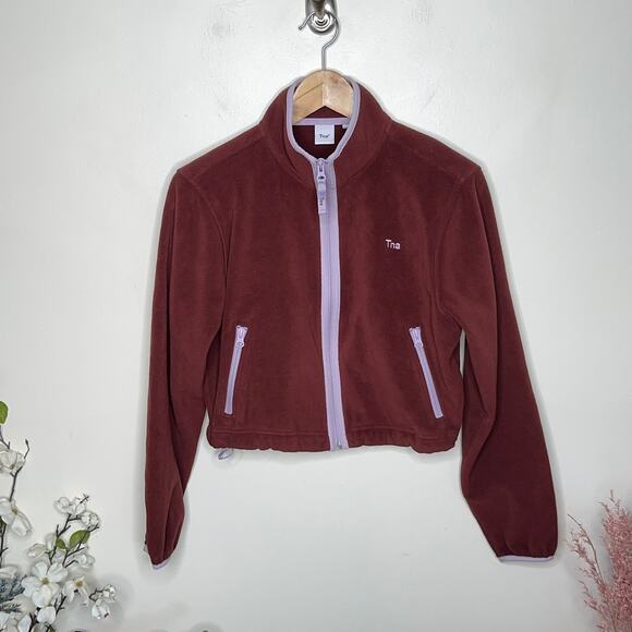 TNA Maroon Jacket with White Trim - Picture 3 of 6